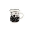 Disfruta tus bebidas favoritas con esta encantadora taza de cerámica con diseño de perro y gato. Perfecta para amantes de los an
