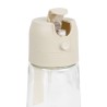 Aceitera De Vidrio Con Tapa Blanca De Plastico 17X6.5 Cm