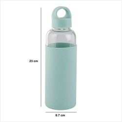 Botella De Vidrio Y Silicon Varios Colores 500Ml