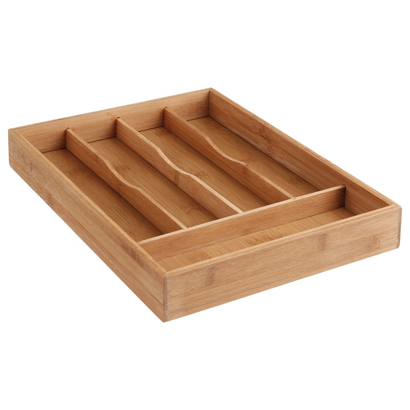 Organizador De Cubiertos De Bambu