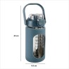 Botella De Vidrio Y Silicon Varios Colores 1Lt