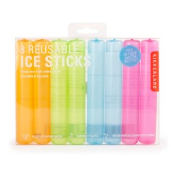 Este conjunto de 8 palitos de hielo reutilizables presenta una forma delgada que cabe en su botella de agua y la mantiene más fr
