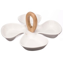 Botanero Con 4 Contenedores Blanco