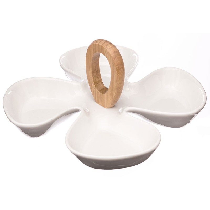 Botanero Con 4 Contenedores Blanco