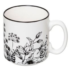 Set De 4 Tazas Negro Y Blanco
