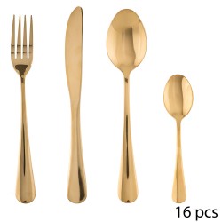 Juego De Cubiertos Gold 16 Piezas