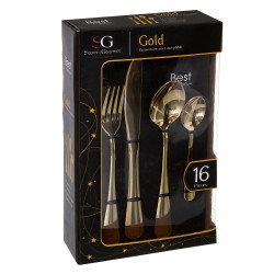 Juego De Cubiertos Gold 16 Piezas