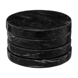 Juego De 4 Portavasos Circulares Negro
