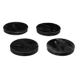 Juego De 4 Portavasos Circulares Negro