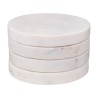 Juego De 4 Portavasos Circulares Blanco
