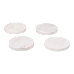Juego De 4 Portavasos Circulares Blanco