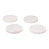Juego De 4 Portavasos Circulares Blanco