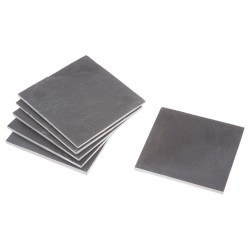 Juego De 6 Portavasos Cuadrados Gris