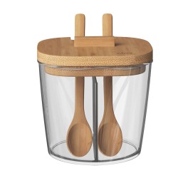 Azucarera Con Tapa Y 2 Cucharas De Bambu