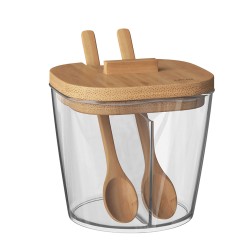 Azucarera Con Tapa Y 2 Cucharas De Bambu