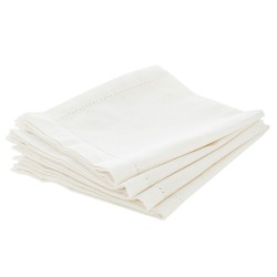 Set De 4 Servilletas Chambray Blanco