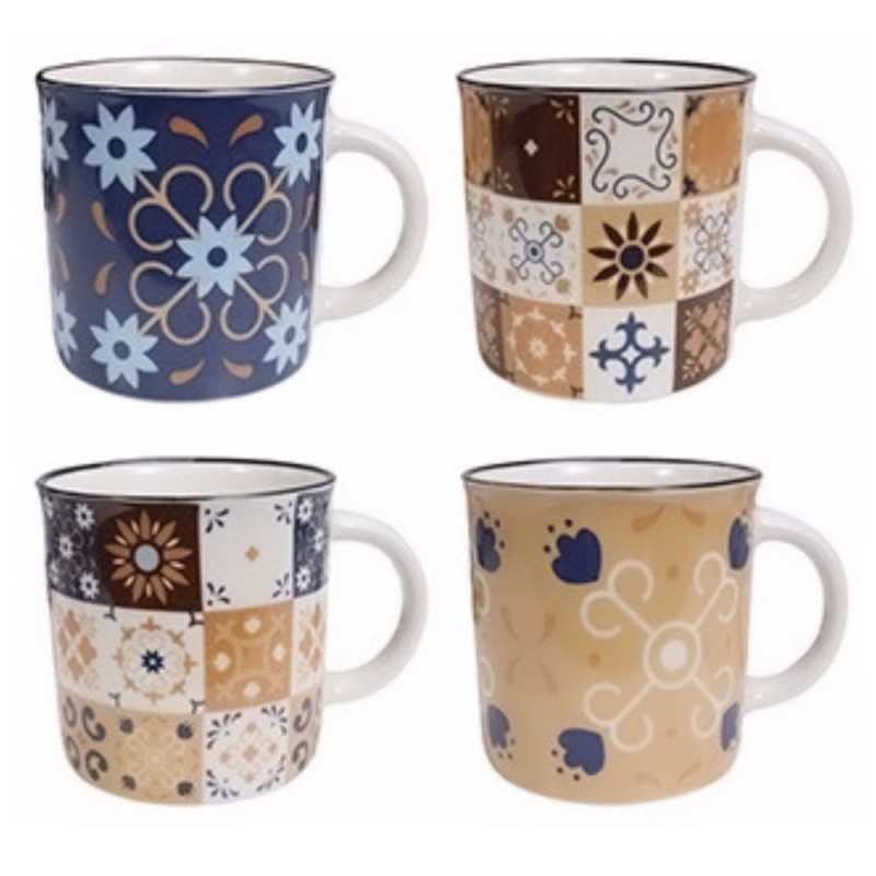 Hay pocas cosas mejores que una delicioso café, disfrútalo en una de estas cuatro tazas de porcelana NBC, impresas en artesanale
