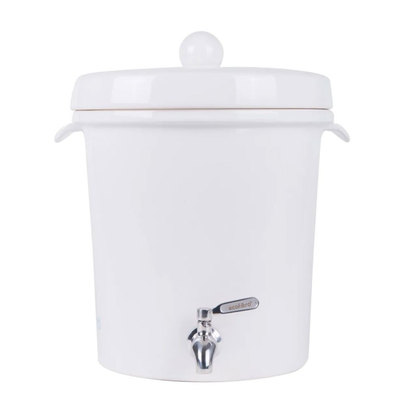 Decora tu espacio con Ecofiltro Purificador y Dispensador de Agua Cerámica Mediano (8 L) y su suave acabado de cerámica.

Ecofil