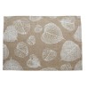 Mantel individual hojas blancas 33.5x48.5 cm
