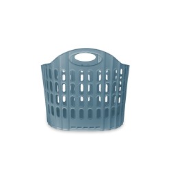 Cesto De Ropa Sucia Azul 56X36X39 De Plastico