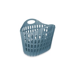 Cesto De Ropa Sucia Azul 56X36X39 De Plastico