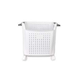 Cesto De Ropa Sucia Blanco 32X41X41 Cm De Plastico