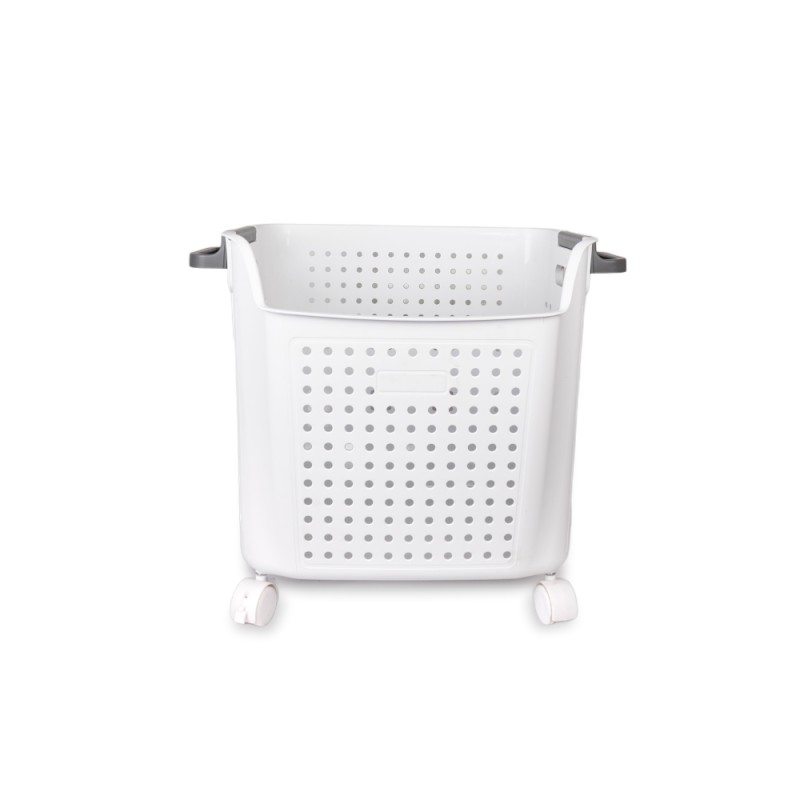 Cesto De Ropa Sucia Blanco 32X41X41 Cm De Plastico
