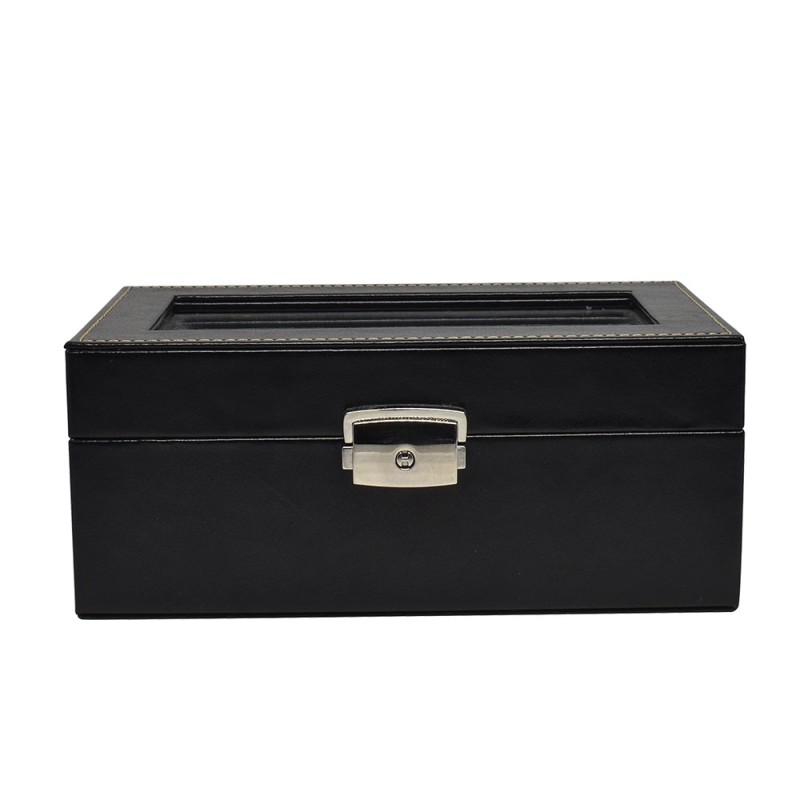 Una alternativa sofisticada y minimalista, esta caja de tamaño mediano es ideal para guardar y exhibir tus relojes favoritos. Su