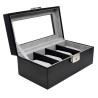 Una alternativa sofisticada y minimalista, esta caja de tamaño mediano es ideal para guardar y exhibir tus relojes favoritos. Su