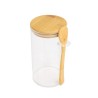 Es ideal para almacenar y organizar alimentos secos como granos, especias o snacks, su diseño transparente permite ver el conten
