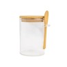 Contenedor De Vidrio Con Tapa De Bambu 12X8.5 Cm
