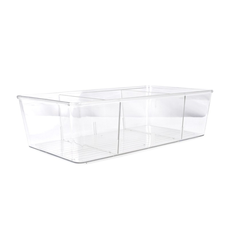 Organizadr De Acrilico Con Divisiones 26.3X15.5 Cm