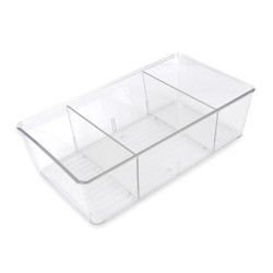 Organizadr De Acrilico Con Divisiones 26.3X15.5 Cm