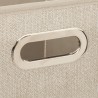 Esta caja organizadora de tela ofrece una solución práctica y ligera, su diseño plegable permite guardarla fácilmente cuando no 