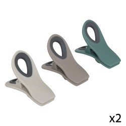Mantén tus alimentos siempre frescos con este práctico set de 6 sujetadores para bolsas. Ideales para cerrar herméticamente bols