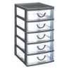 Mantén todo en orden con este funcional organizador de 5 cajones. Ideal para ropa interior, accesorios, artículos de oficina o c