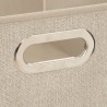 Esta caja organizadora de tela ofrece una solución práctica y ligera, su diseño plegable permite guardarla fácilmente cuando no 