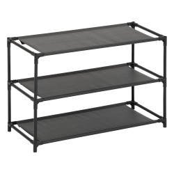 Organiza tu calzado de forma práctica y moderna con esta zapatera de plástico de 3 niveles, su estructura ligera pero resistente
