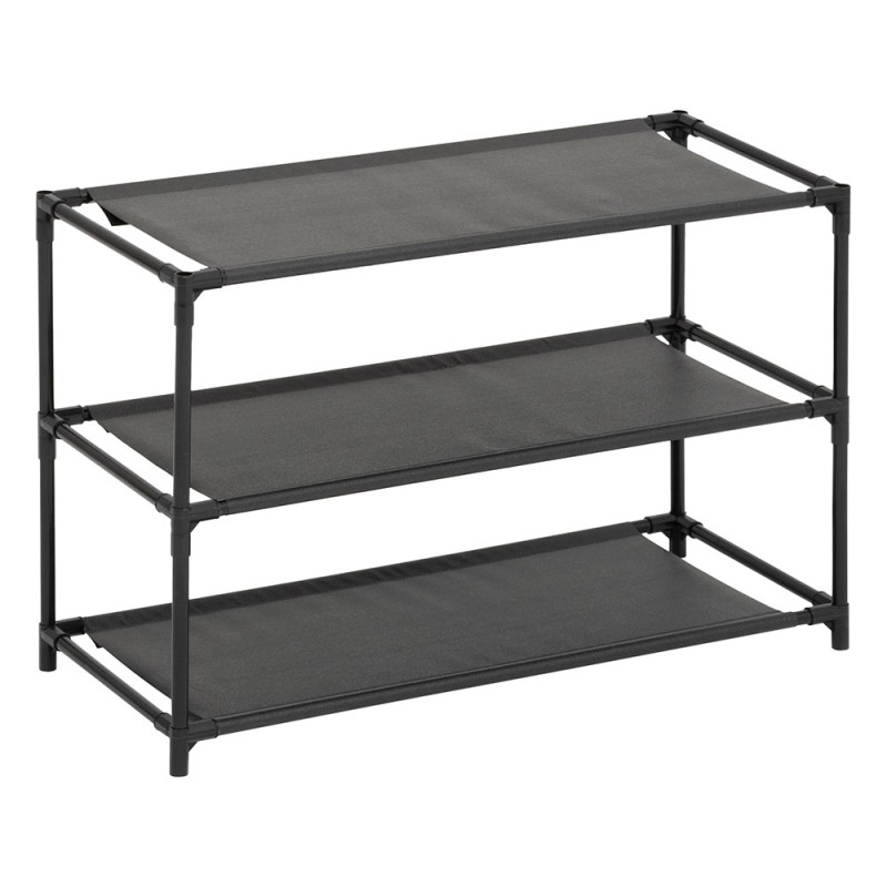 Organiza tu calzado de forma práctica y moderna con esta zapatera de plástico de 3 niveles, su estructura ligera pero resistente
