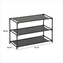 Organiza tu calzado de forma práctica y moderna con esta zapatera de plástico de 3 niveles, su estructura ligera pero resistente
