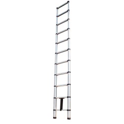 La escalera telescópica de 9 escalones es perfecta para trabajos en altura con total seguridad y comodidad. Su diseño retráctil 